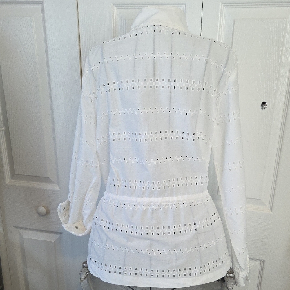 White Eyelet Women's Top - Picture 7 of 10